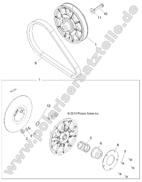 Drive Train, Secondary Clutch Drive Train, Secondary Clutch