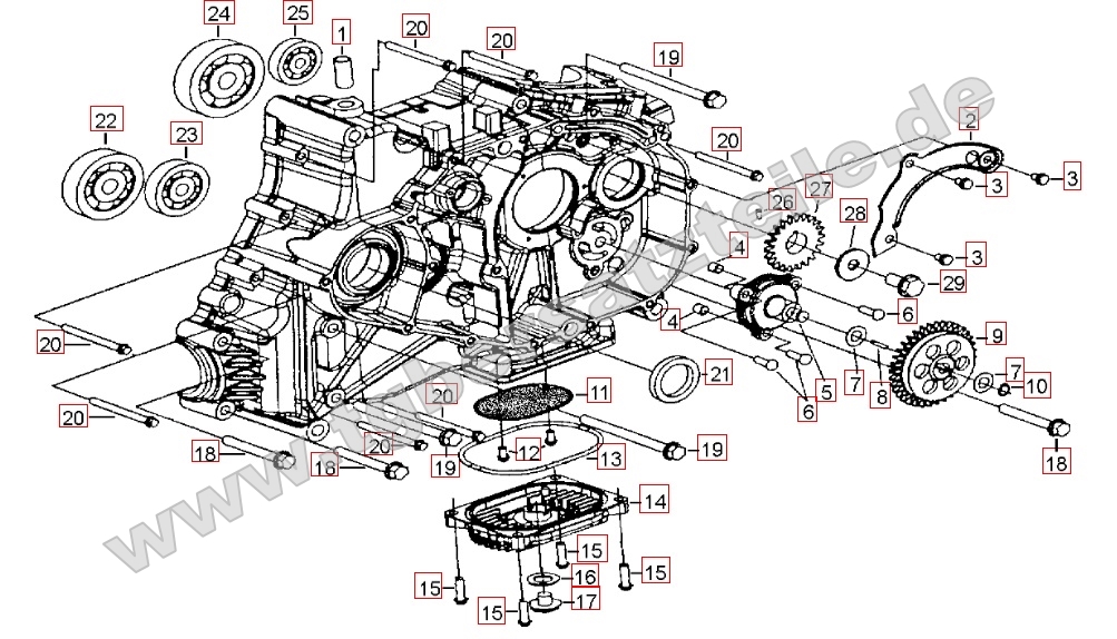 Motorgehäuse rechts