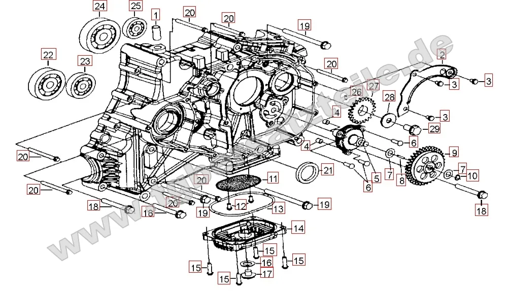 Motorgehäuse rechts Motorgehäuse rechts