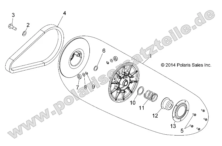 Drive Train, Secondary Clutch Drive Train, Secondary Clutch