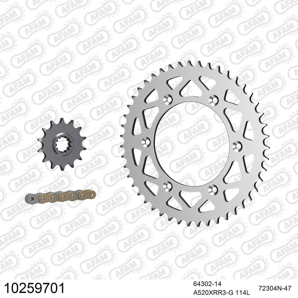 10259701 AFAM Kettensatz Aluminium 520 XRR3-G 14x47 - Husaberg FE 501 2000-02 - 10259701