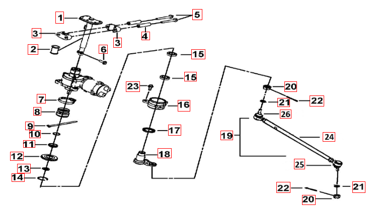 Lenksäule -Spurstange( mit EPS)