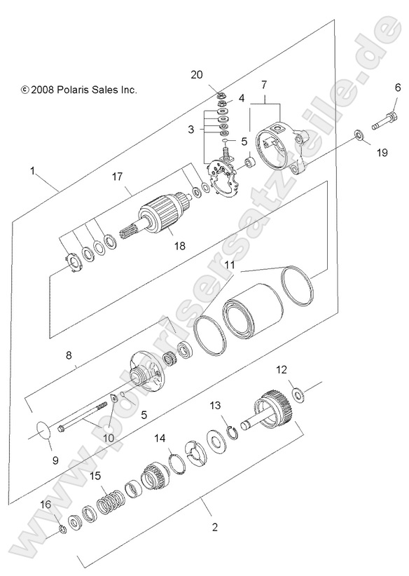 ENGINE, STARTING MOTOR