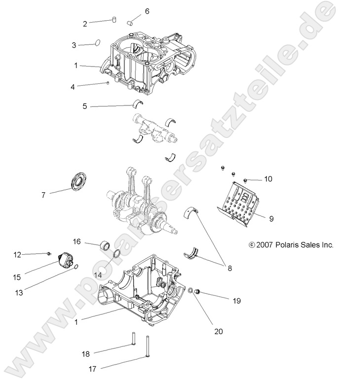 ENGINE, CRANKCASE ENGINE, CRANKCASE