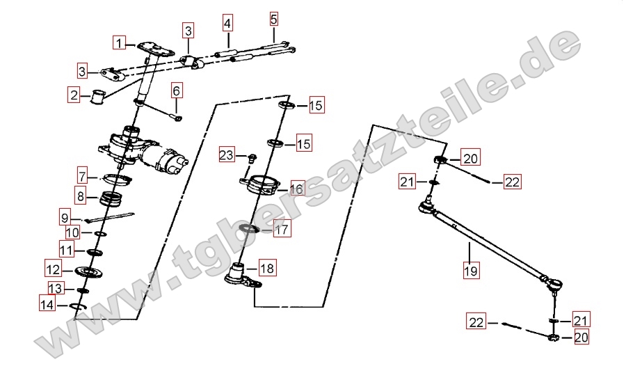 Lenksäule - Spurstange