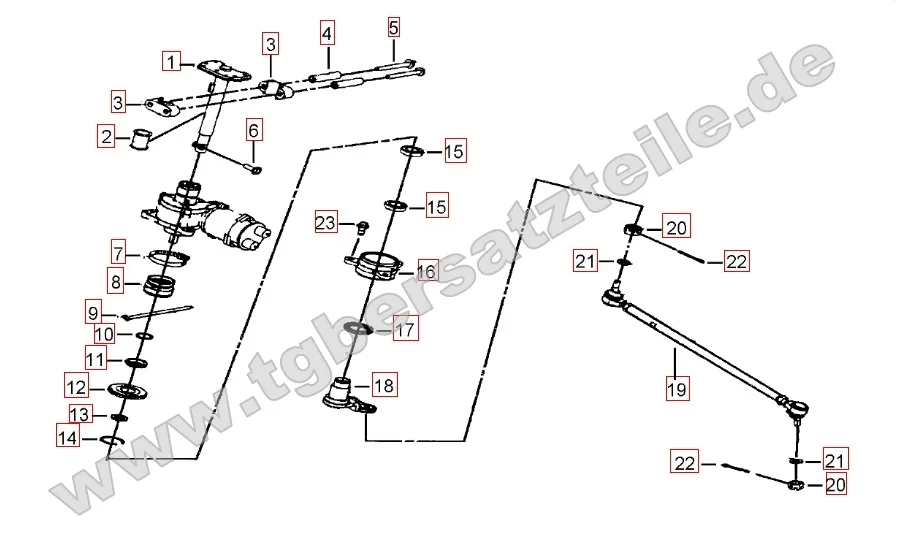 Lenksäule - Spurstange