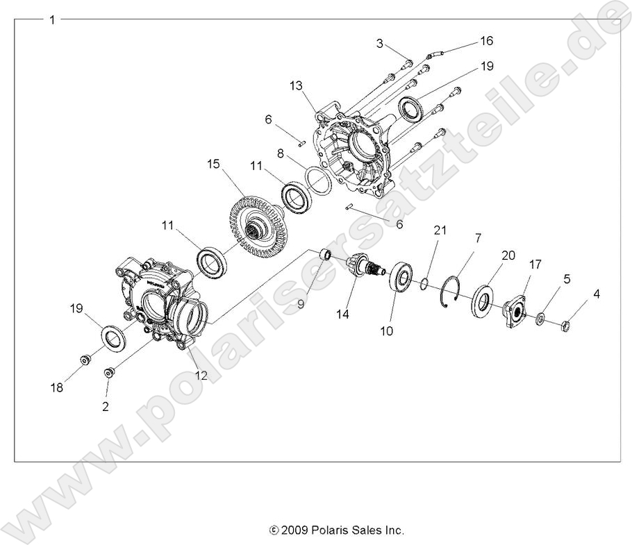 DRIVE TRAIN, REAR GEARCASE INTERNALS DRIVE TRAIN, REAR GEARCASE INTERNALS