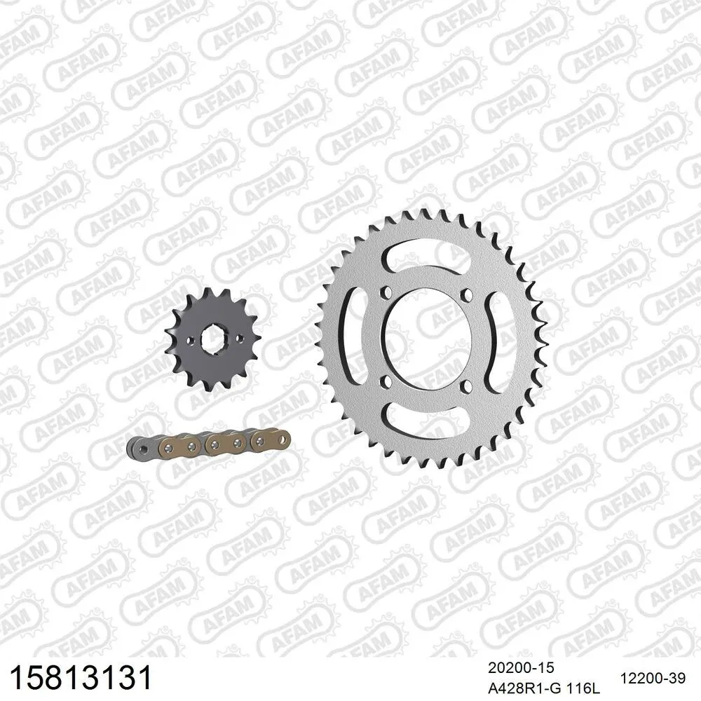 AFAM Kettensatz Stahl 428 R1-G 15x39 - SYM XS 125 K 2007-13 - 15813131