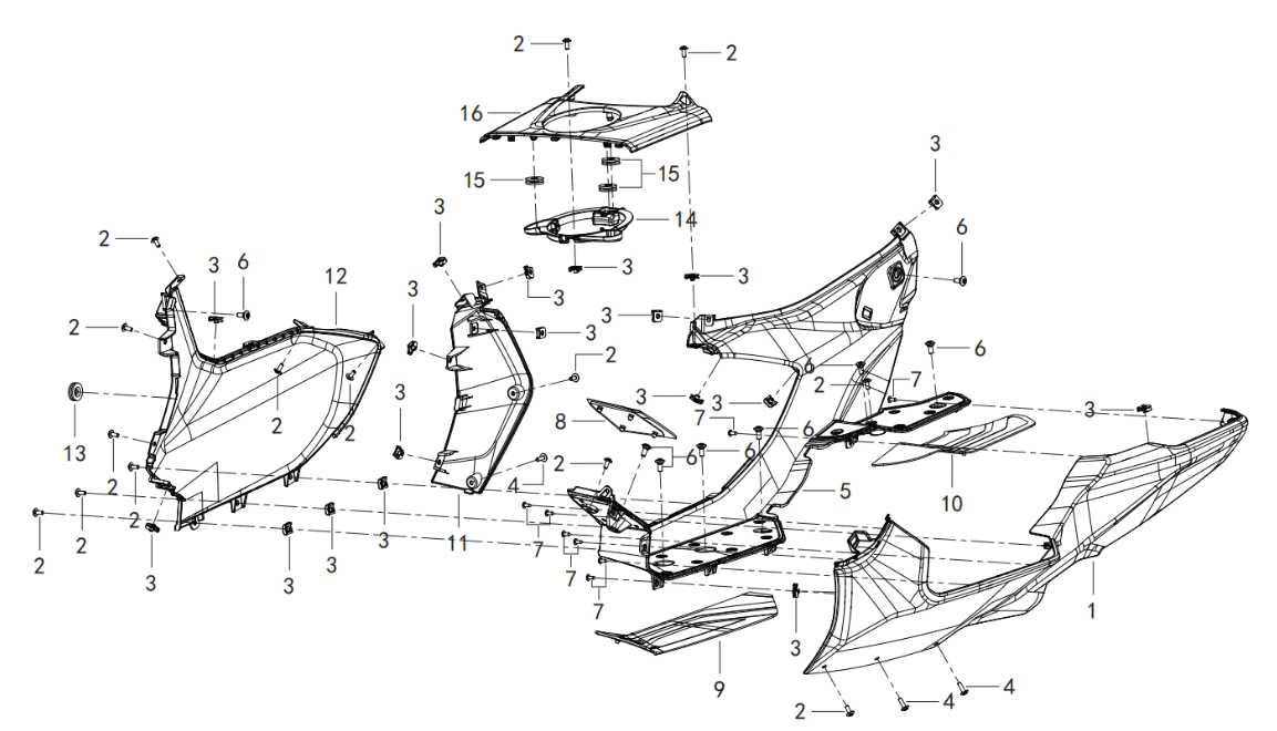 Seitenverkleidung links