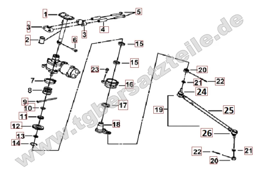 Lenksäule - Spurstange