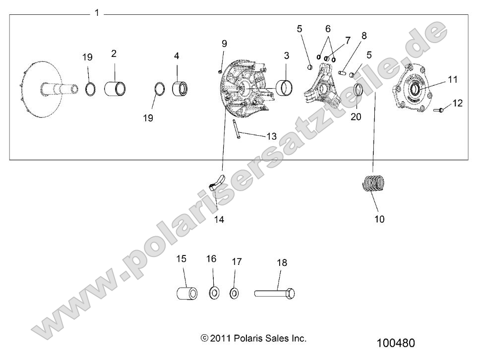 Drive Train, Primary Clutch Drive Train, Primary Clutch