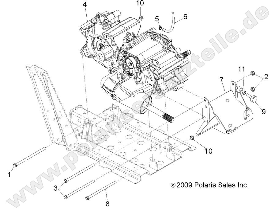 DRIVE TRAIN, MAIN GEARCASE MOUNTING
