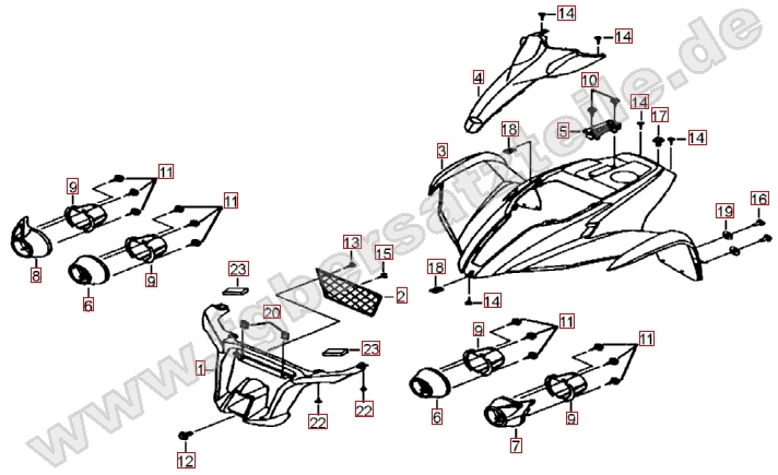 Frontverkleidung-Tankabdeckung