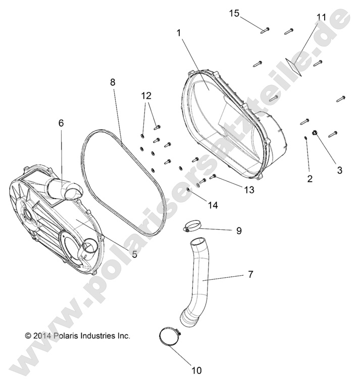 Drive Train, Clutch Cover and Ducting