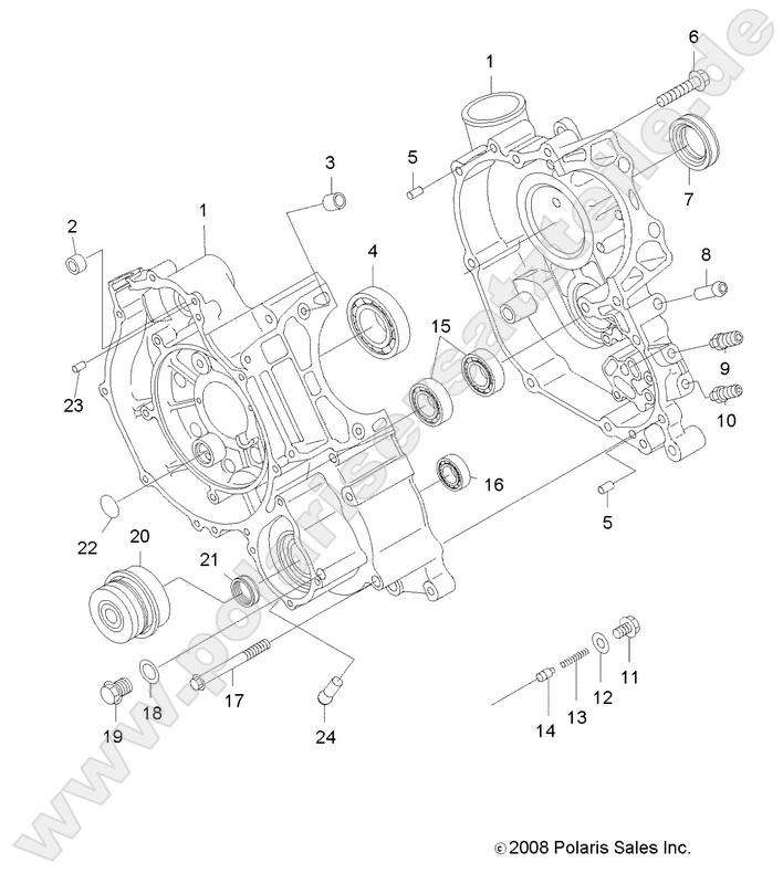 ENGINE, CRANKCASE ENGINE, CRANKCASE