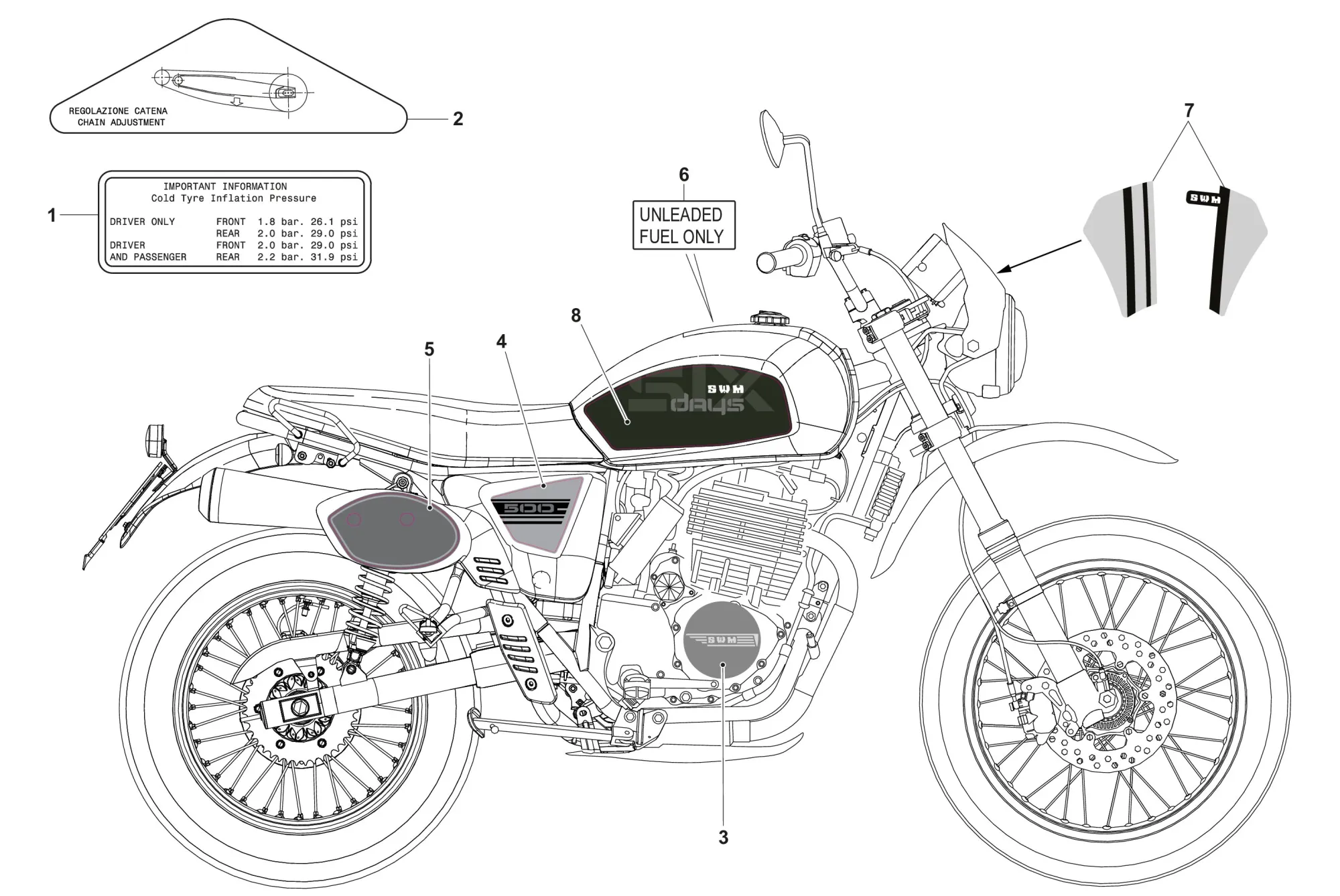 Aufkleber Six Days Aufkleber Six Days