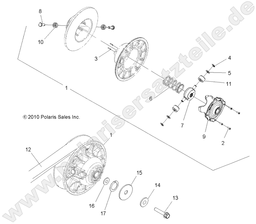 DRIVE TRAIN, SECONDARY CLUTCH DRIVE TRAIN, SECONDARY CLUTCH