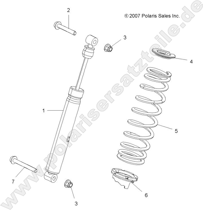 SUSPENSION, SHOCK, REAR SUSPENSION, SHOCK, REAR