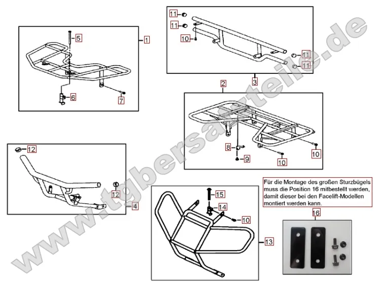 Gepäckträger vorne und hinten Gepäckträger vorne und hinten