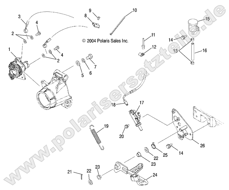 MASTER CYLINDER, REAR AND FOOT PEDAL