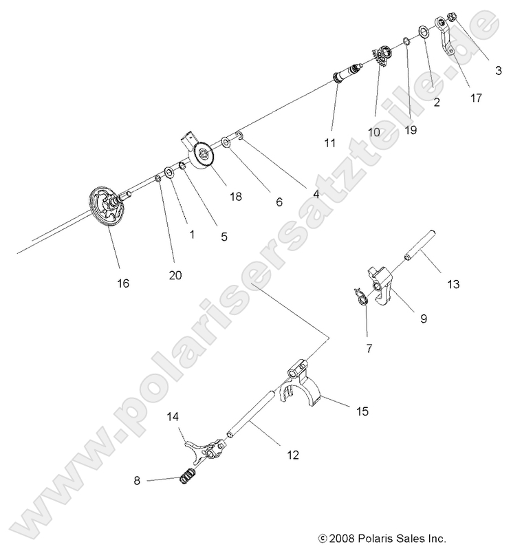 DRIVE TRAIN, MAIN GEARCASE SHIFT FORKS (Built 3/02/11 and After)
