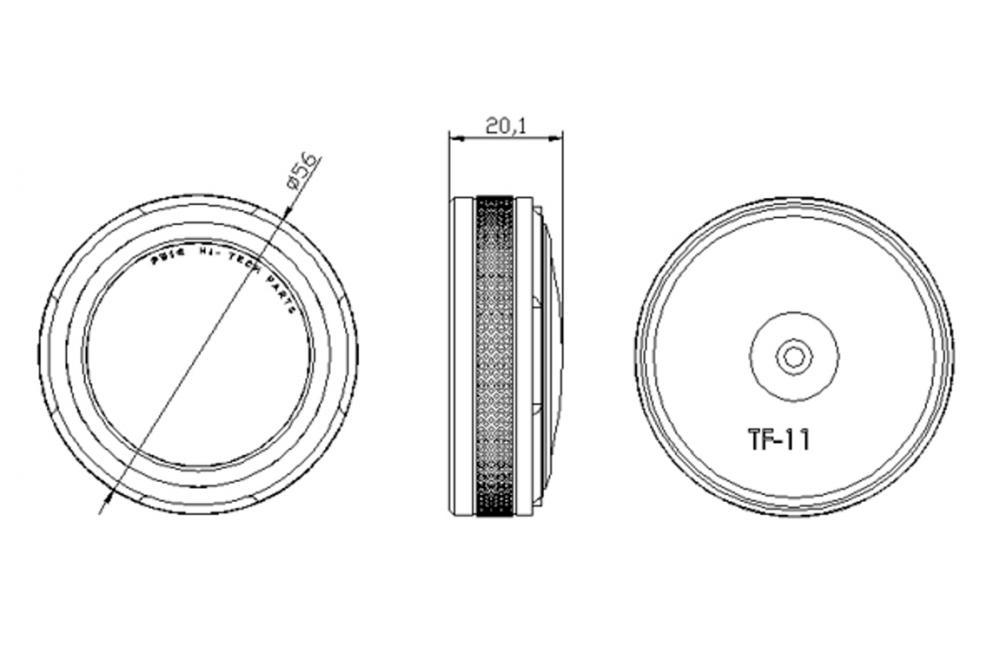 Puig_Abdeckung_Bremsfluessigkeitsbehaelter_Rund_56_mm___9264_Abmessung Puig Abdeckung Bremsflüssigkeitsbehälter Rund 56 mm - schwarz/grün