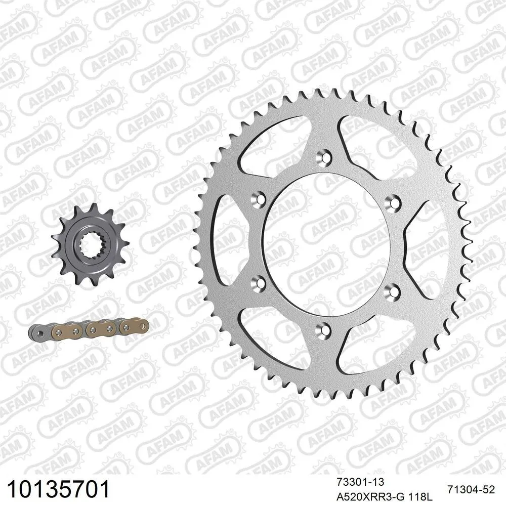 AFAM Kettensatz Stahl 520 XRR3-G 13x52 - Husaberg FE 350 e 2013-14 - 10135701