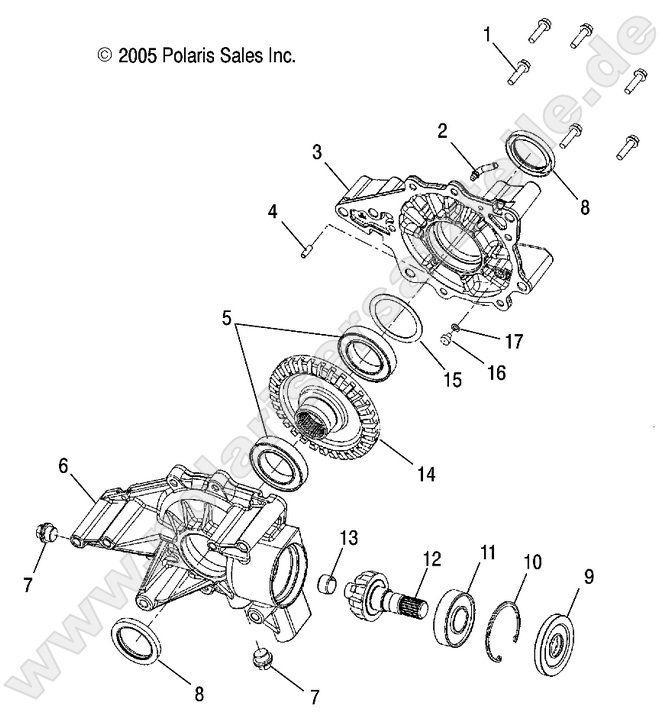 DRIVE TRAIN, REAR GEARCASE INTERNALS DRIVE TRAIN, REAR GEARCASE INTERNALS