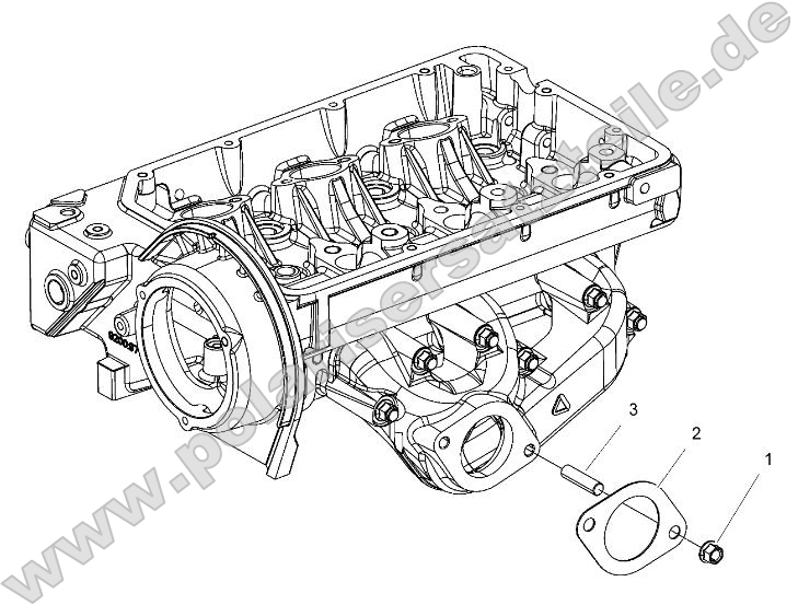Engine, Exhaust Mounting Stud and Gasket