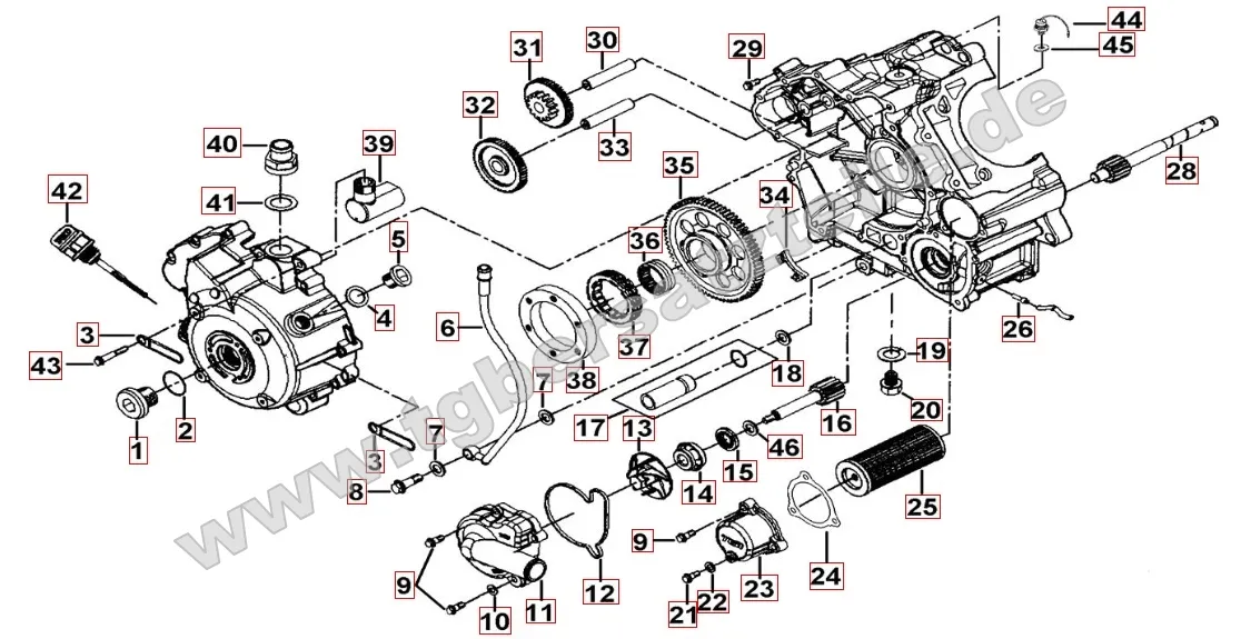 Motorgehäuse rechts