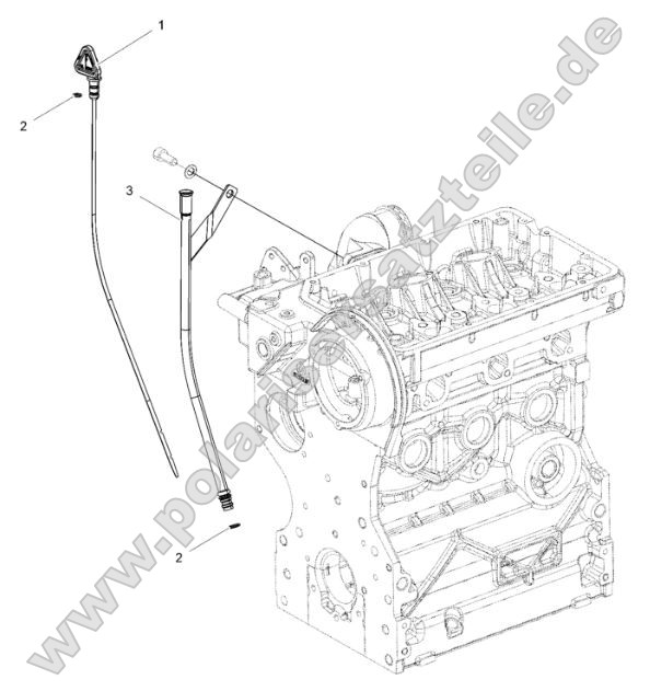 Engine, Oil Dipstick and Guard Engine, Oil Dipstick and Guard