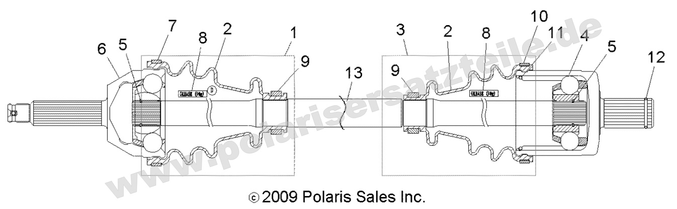 Drive Train, Front Drive Shaft Drive Train, Front Drive Shaft