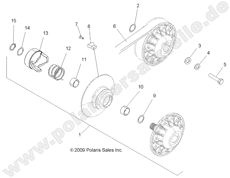DRIVE TRAIN, SECONDARY CLUTCH DRIVE TRAIN, SECONDARY CLUTCH