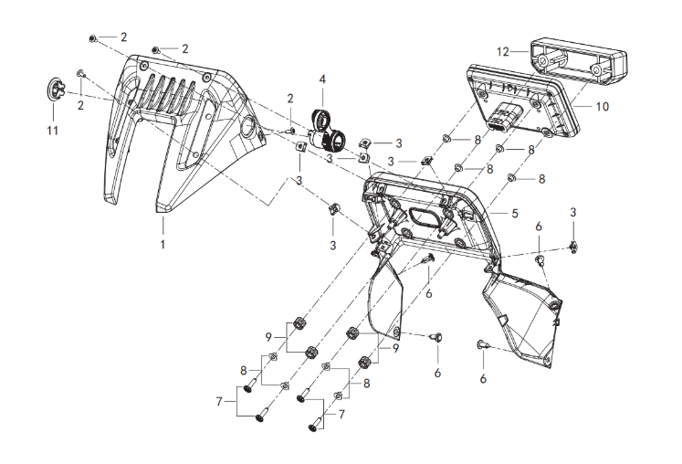 Verkleidung vorne, Tacho Verkleidung vorne, Tacho