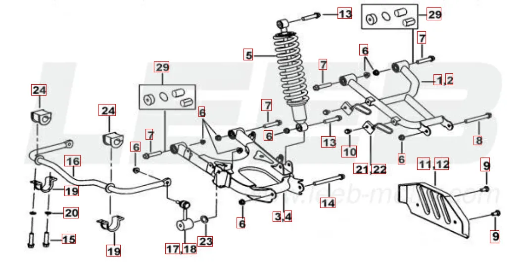 Federbein hinten Federbein hinten