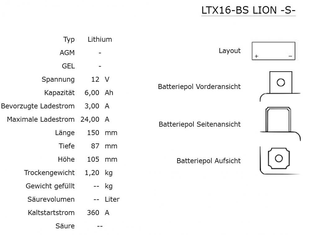 Shido_LTX16_BS_Lithium_Ionen_Batterie_12V_LiFePO4_YTX16_BS_6947_daten Shido LTX16-BS Lithium Ionen Batterie 12V LiFePO4 (YTX16-BS)