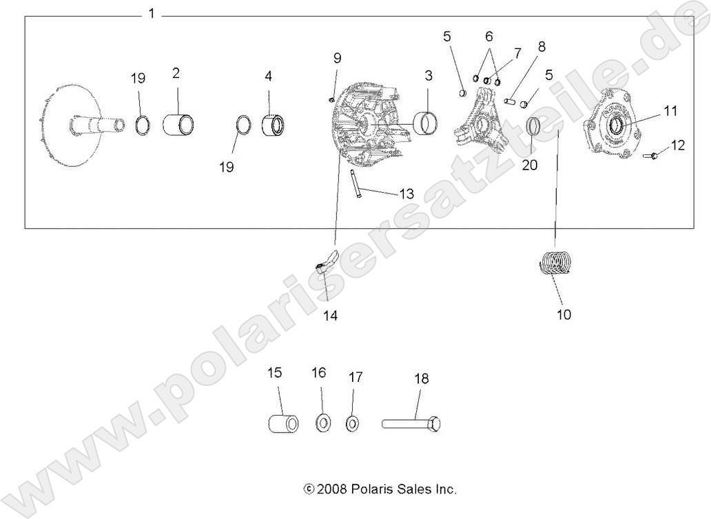DRIVE TRAIN, PRIMARY CLUTCH DRIVE TRAIN, PRIMARY CLUTCH