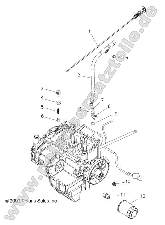 Engine, Oil Filter and Dipstick