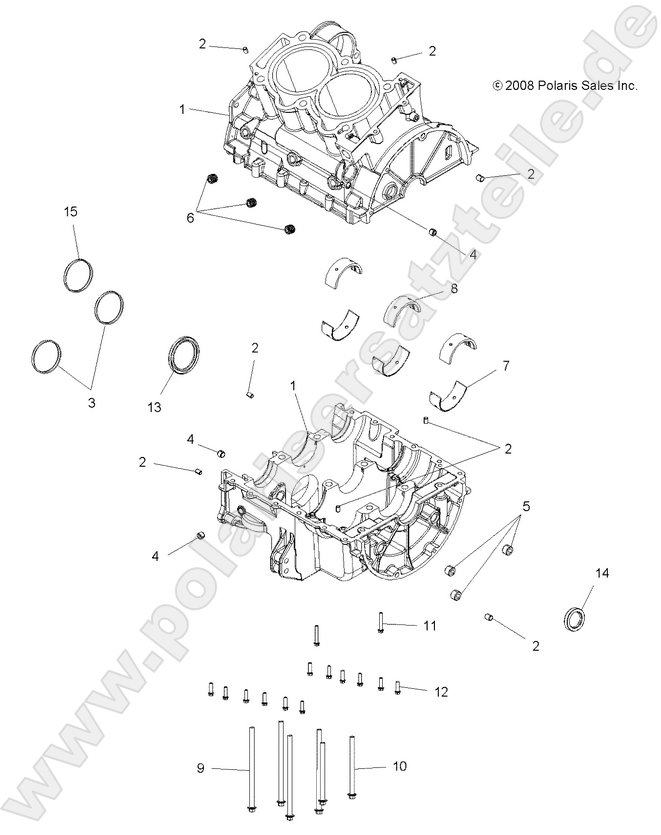ENGINE, CRANKCASE ENGINE, CRANKCASE