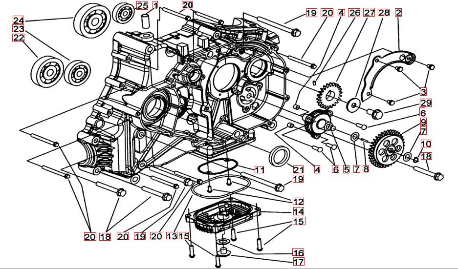 Motorgehäuse rechts
