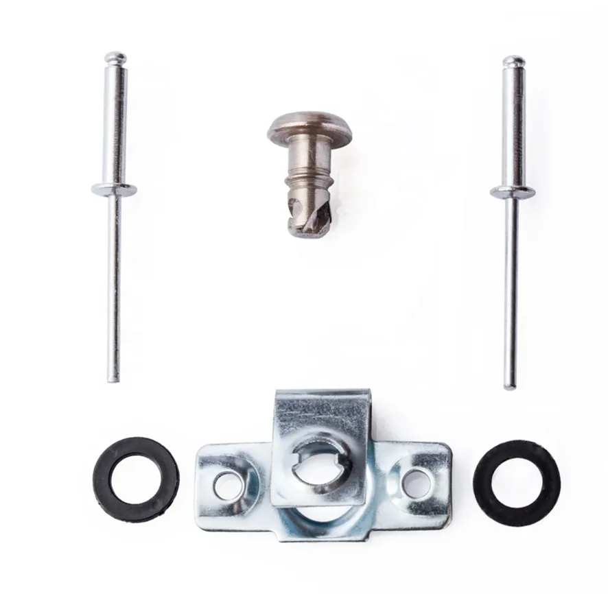 TMP Racing Verkleidung Innensechskant 14 mm Schnellverschluss Set silber zum Nieten - 10 Stück
