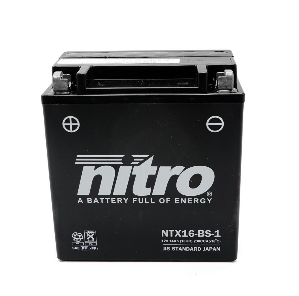 Nitro_NTX16_BS_1__YTX16_BS_1_AGM_Batterie_12V_14AH___Einbaufertig Nitro NTX16-BS-1 / YTX16-BS-1 AGM Batterie 12V 14AH - Einbaufertig (FTH16-BS1)