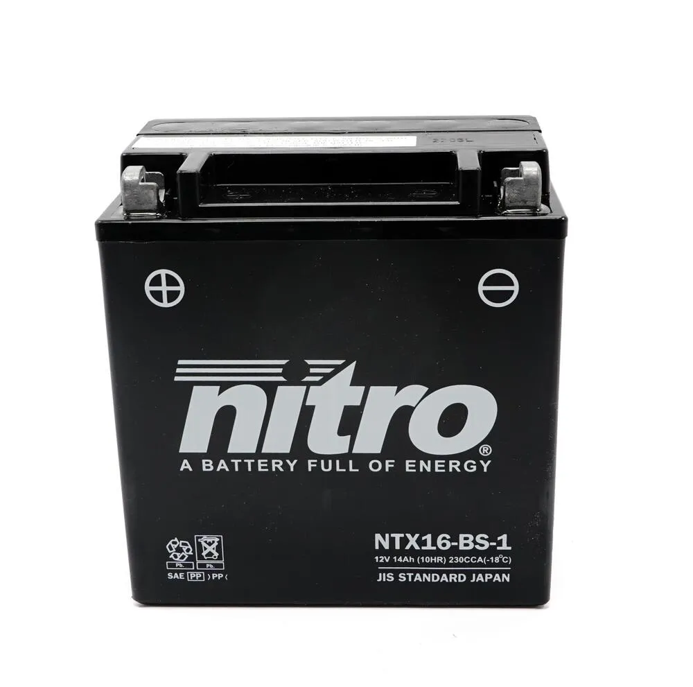Nitro_NTX16_BS_1__YTX16_BS_1_AGM_Batterie_12V_14AH___Einbaufertig Nitro NTX16-BS-1 / YTX16-BS-1 AGM Batterie 12V 14AH - Einbaufertig (FTH16-BS1)