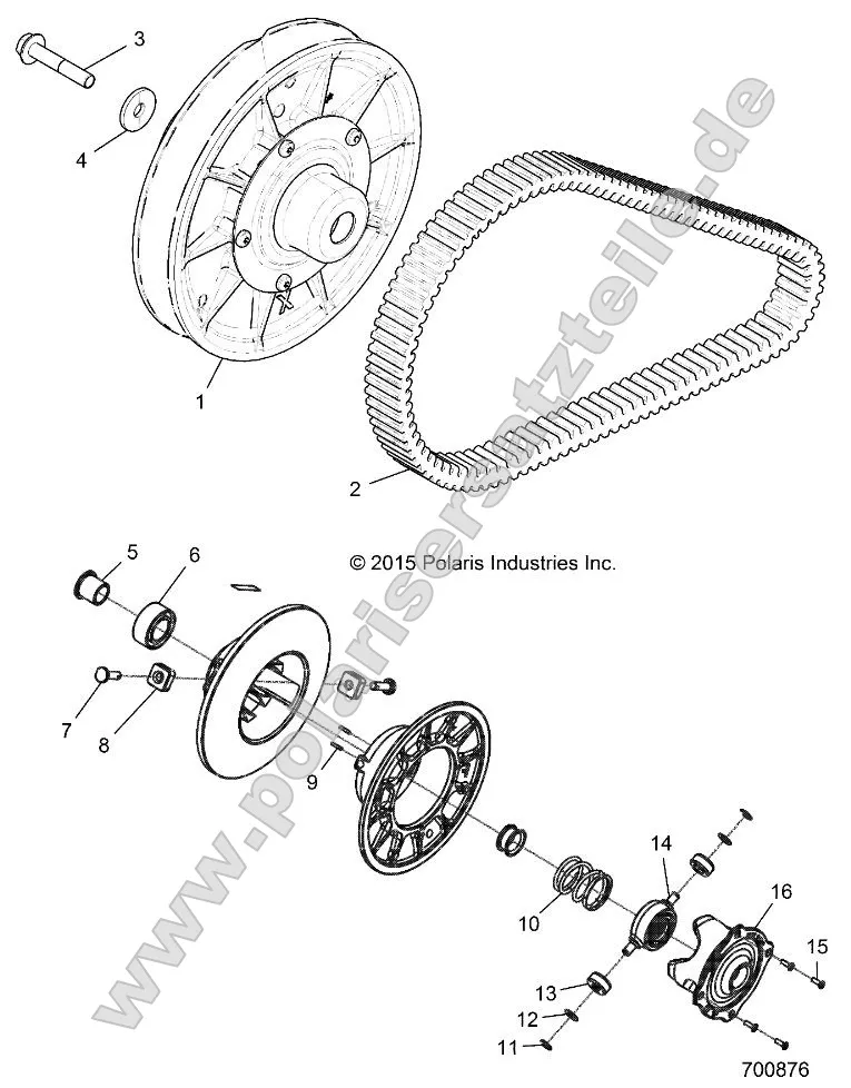 Drive Train, Secondary Clutch