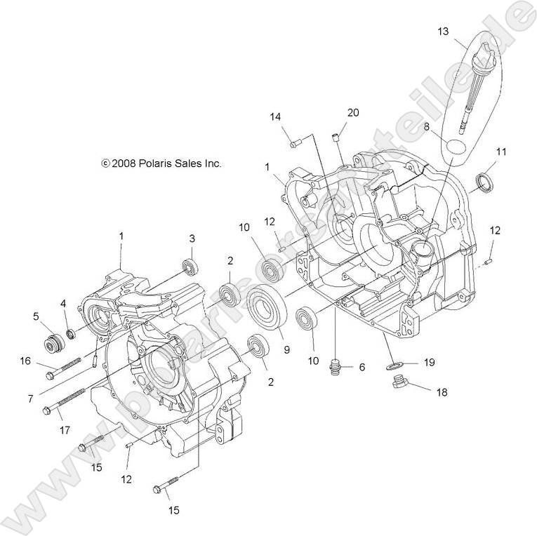 ENGINE, CRANKCASE ENGINE, CRANKCASE