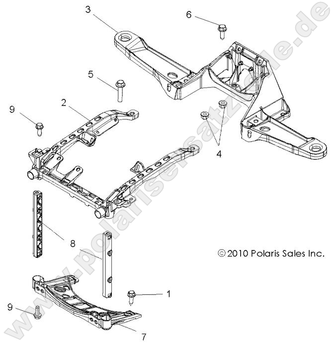 BODY, FRONT RACK SUPPORT BODY, FRONT RACK SUPPORT