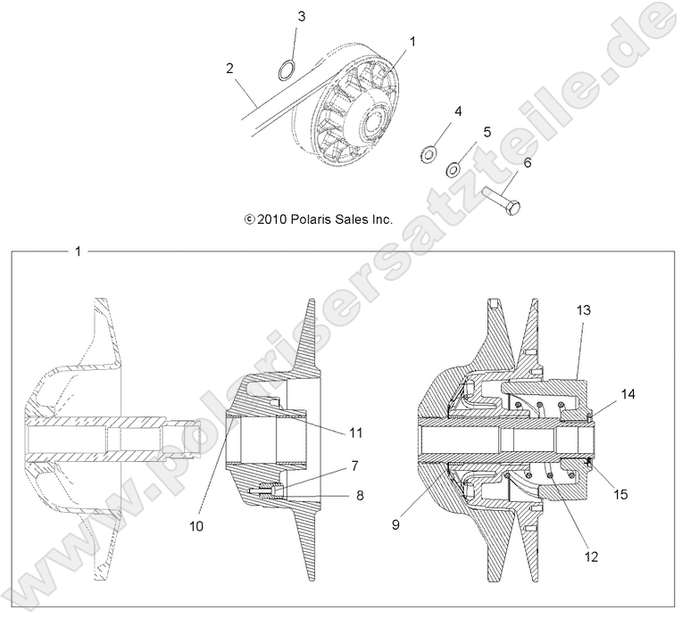 DRIVE TRAIN, SECONDARY CLUTCH DRIVE TRAIN, SECONDARY CLUTCH