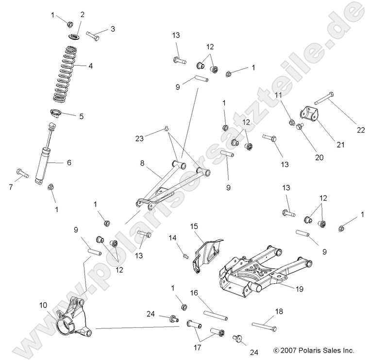 SUSPENSION, REAR SUSPENSION, REAR