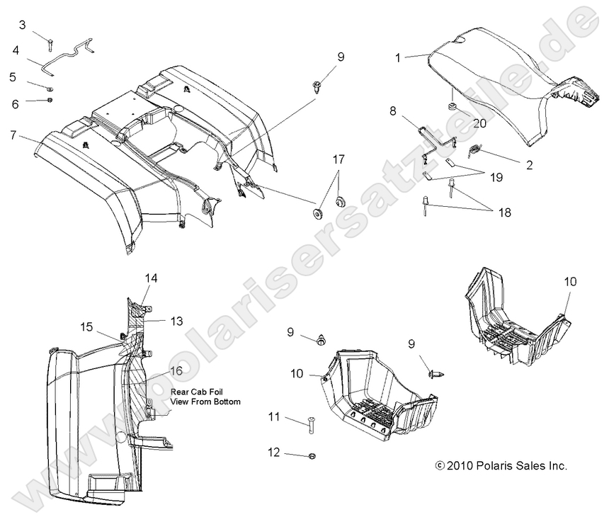 BODY, REAR CAB, SEAT and FOOTWELLS
