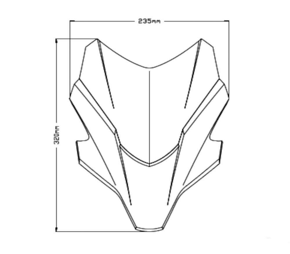 Puig Naked New Generation Sport Verkleidungsscheibe - Yamaha MT-07 2021-22